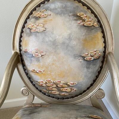 Hand Painted Leather Chair by Councill