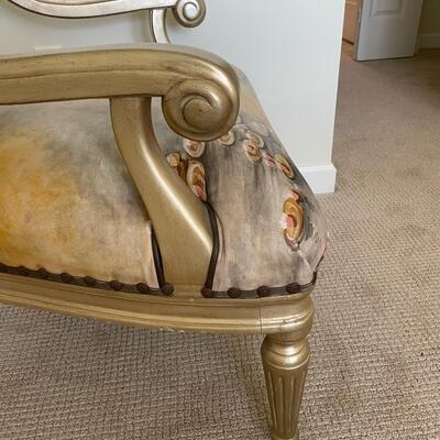 Hand Painted Leather Chair by Councill