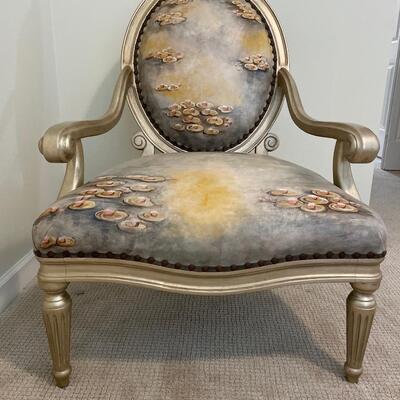 Hand Painted Leather Chair by Councill