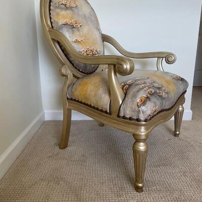 Hand Painted Leather Chair by Councill