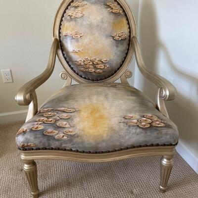 Hand Painted Leather Chair by Councill