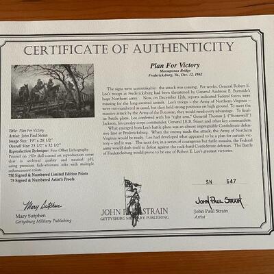 Lot 152   "Plan For Victory" Framed Print