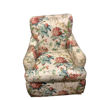 D762 Pearson Upholstered Floral Swivel Chair