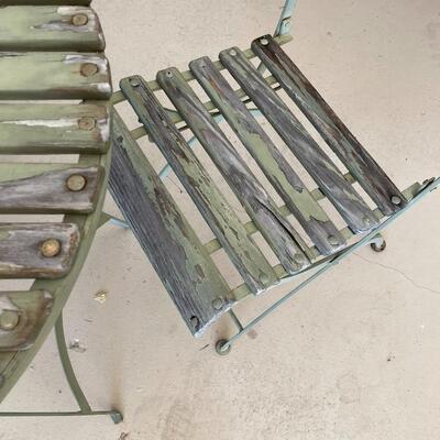 Lot 164  Bistro Table & Two Chairs