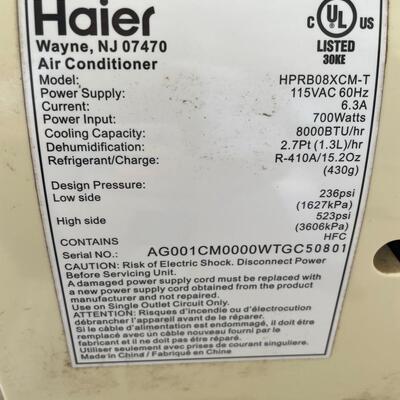Lot 165  Haier Portable AC Unit