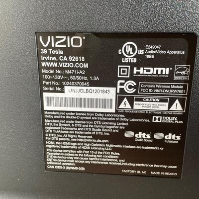 Lot 174  Vizio 48" TV and Sony Blu-ray player