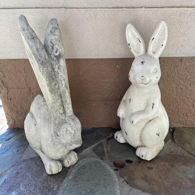 Lot 180  Two Bunny Statues