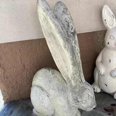 Lot 180  Two Bunny Statues