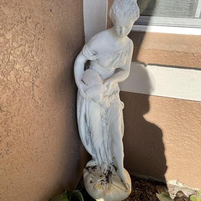 Lot 186  Resin Lady w/ Urn
