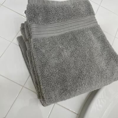 Lot 193  Three Light Gray Bath Towels