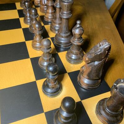 Carved Wood Chess Set