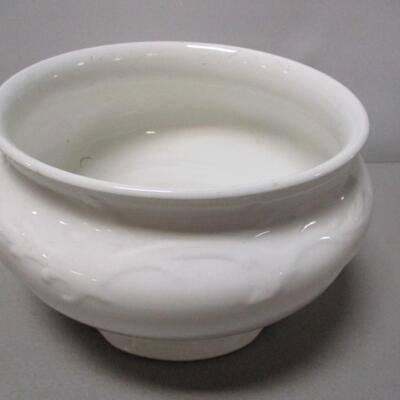 Antique Semi Vitreous Porcelain K T H Chamber Pot