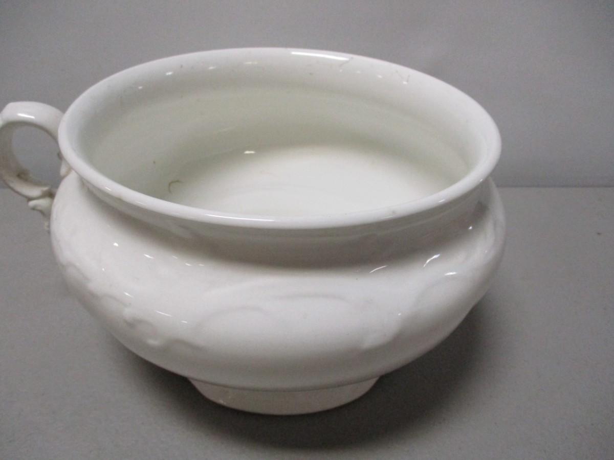 Antique Semi Vitreous Porcelain K T H Chamber Pot