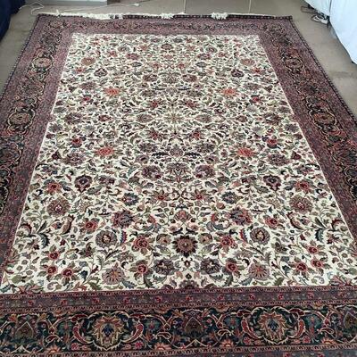 E798 Large Green Persian Wool  Oriental Rug