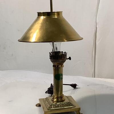 B875 Paris Orient Express Istanbul Adjustable Lamp & Brass Toll Shade Lamp
