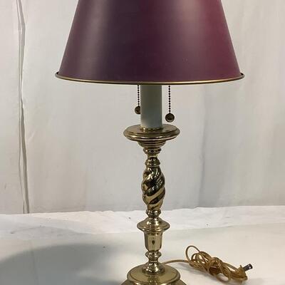 B875 Paris Orient Express Istanbul Adjustable Lamp & Brass Toll Shade Lamp