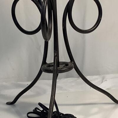B887 Pair of Wrought Iron Lamps
