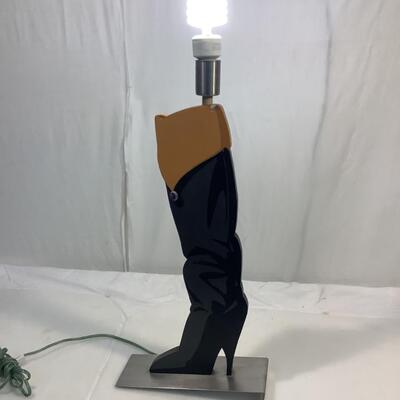 B889 Hand painted Boot Lamp by I.B. Dunne