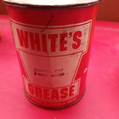 3 vintage oil product containers