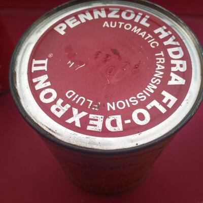 3 vintage oil product containers