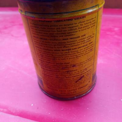 3 vintage oil product containers