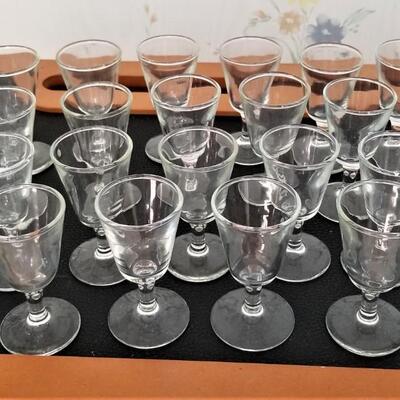 Lot #32  Lot of 25 Liqueur Glasses - Barware