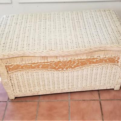 Lot #36  Indoor/Outdoor "Wicker" storage chest