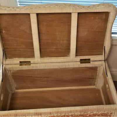 Lot #36  Indoor/Outdoor "Wicker" storage chest