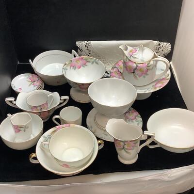 F991 Handpainted Noritake Porcelain Tea Set