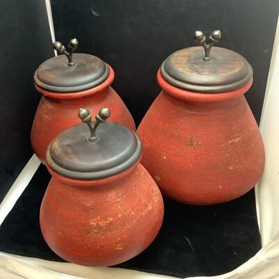 F992 Studio Pottery Canister Jars