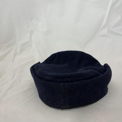 -82- Vintage Navy Wool Military Style Hat