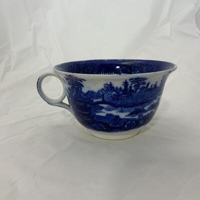 -98- Flow Blue | Oversized Cup and Saucer