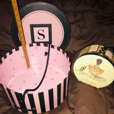 One large  "S" Hat box & "Purse" box
