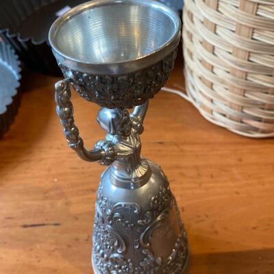 Pewter cup and goblet, Traditional German Wedding Gift