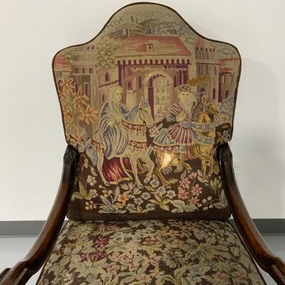 -124- Ornate Needlepoint Chair