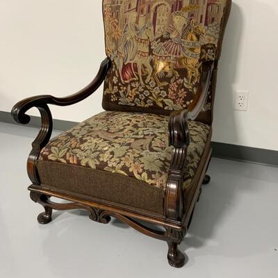 -124- Ornate Needlepoint Chair