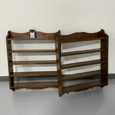 -138- Two Wall Shelving Units | Cup Hooks