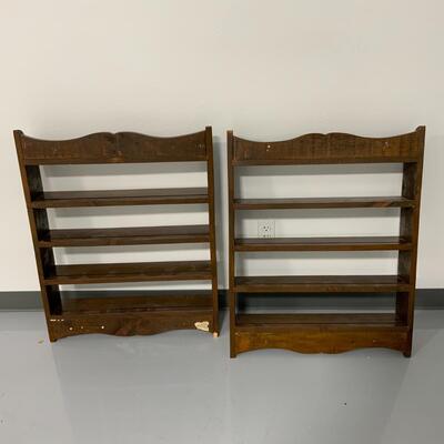 -138- Two Wall Shelving Units | Cup Hooks