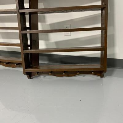 -138- Two Wall Shelving Units | Cup Hooks