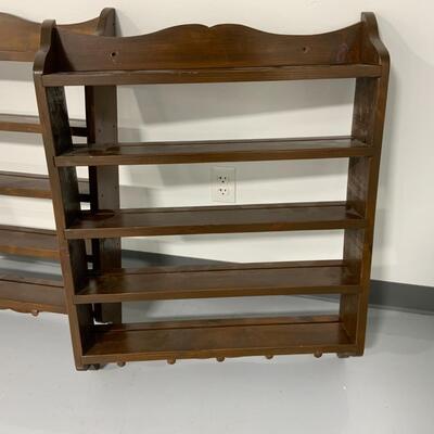 -138- Two Wall Shelving Units | Cup Hooks