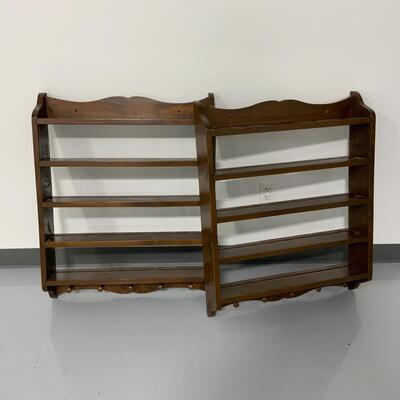-138- Two Wall Shelving Units | Cup Hooks
