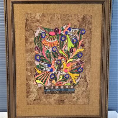 Lot #37  Mid Century Mixed Media Art Piece