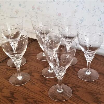 Lot #39  Set of 7 Vintage Crystal Goblets