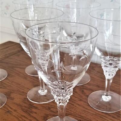 Lot #39  Set of 7 Vintage Crystal Goblets