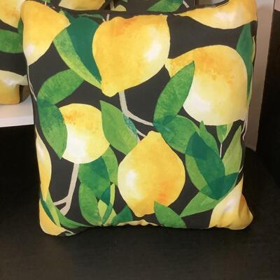 F - 1007 Five  Lemon Print Decorative Throw Pillows