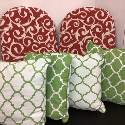F - 1008. Lot of Decorative Throw Pillows & Seat Cushions