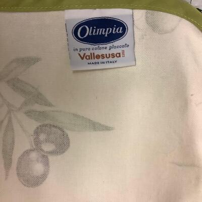F - 1023. Olimpia, made in Italy Wax Cloth & plastic/Fleece lined table cloths