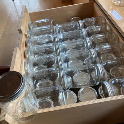 Unused Widemouth Quart sized Ball Canning jars with lids, lot of sixty (60)