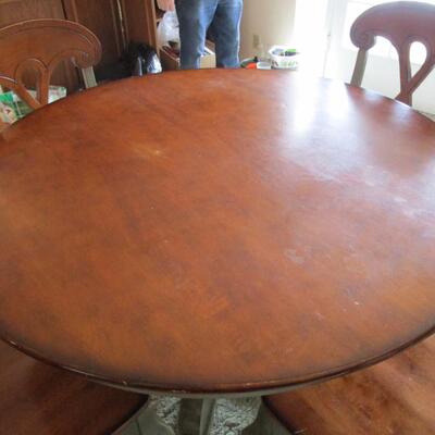 #9 Kitchen table 47Â½" x 30" with 4 chairs Solid Hardwood