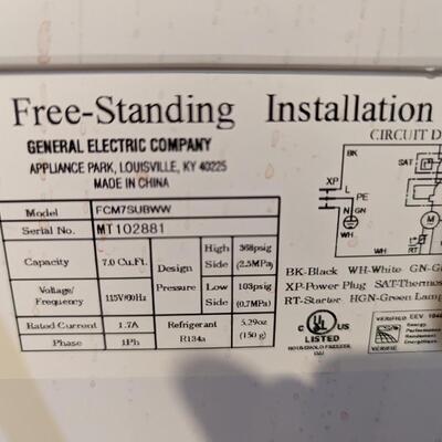 #18 GE Chest freezer 7.0 cu ft